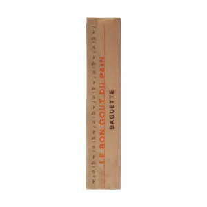 Sachet kraft brun Baguette 100/20+20x510mm
